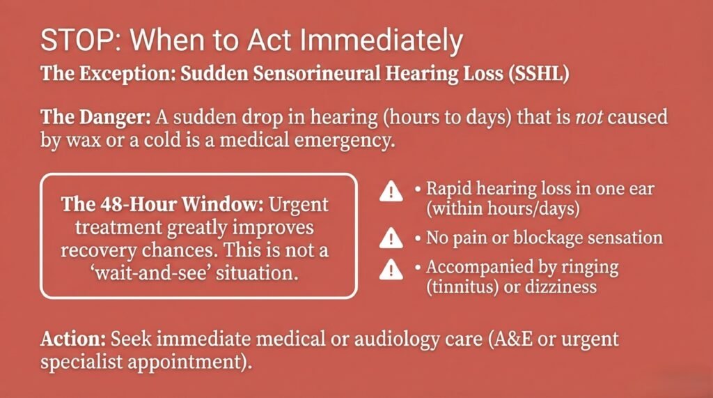 An image explaining what to do if the hearing loss is permanent