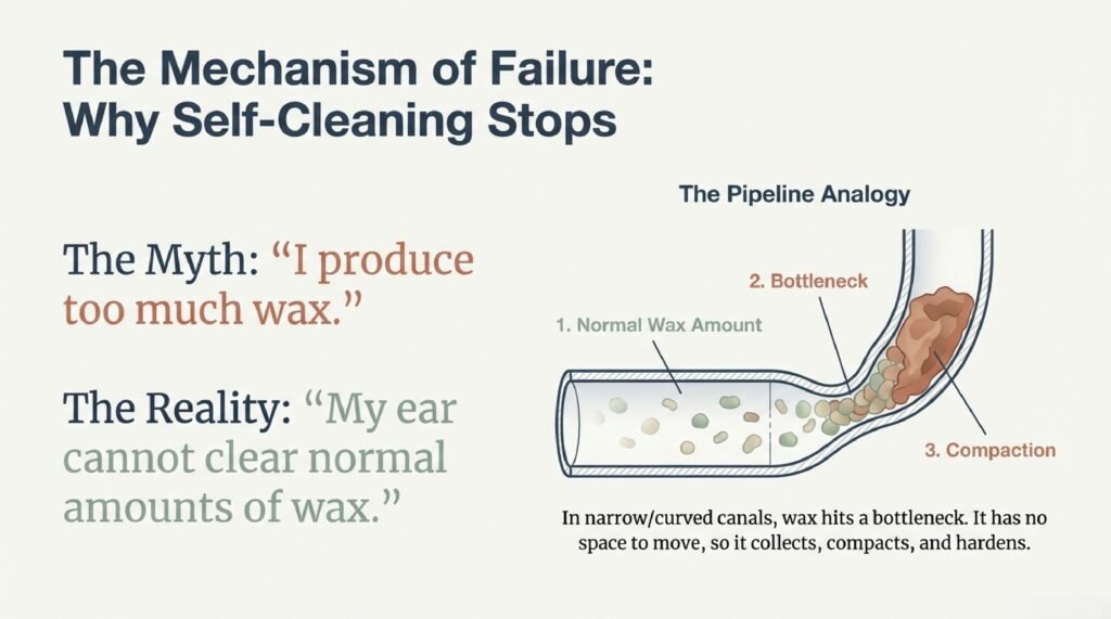 why ear self-cleaning stops